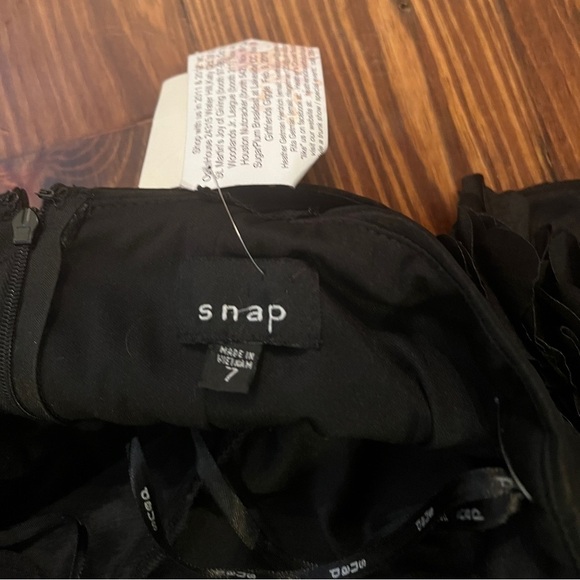 SNAP One Shoulder Black Coctail Dress NWT Stretchy - Picture 7 of 10